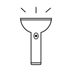 Flashlight icon. manual lantern symbol. Sign element campyng vector.