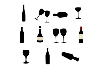 beer Silhouette Set, beerVector Silhouette