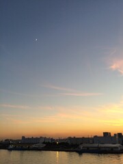 sunset over the Tokyo bay, November 27th, 2014