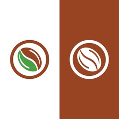 coffee bean icon vector template