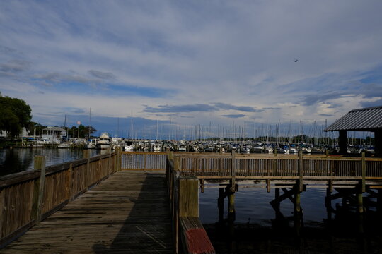 dock and sky