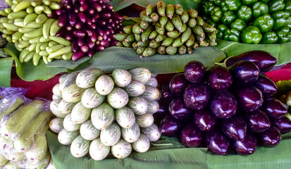  Summer season vegetables on market stall