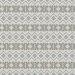 Snowflakes Fair Isle Seamless Pattern Design