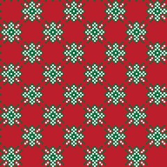 Snowflakes Fair Isle Seamless Pattern Design