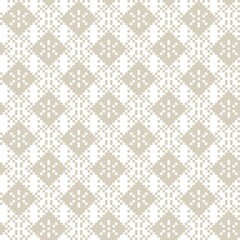 Snowflakes Fair Isle Seamless Pattern Design