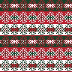 Snowflakes Fair Isle Seamless Pattern Design