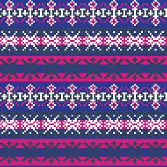 Snowflakes Fair Isle Seamless Pattern Design