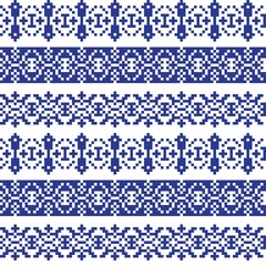 Snowflakes Fair Isle Seamless Pattern Design