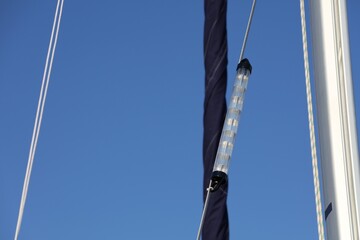 Radar reflector tube on a yacht