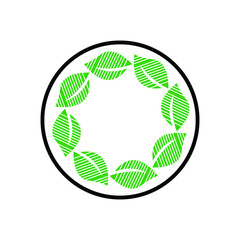 green leaf circle logo