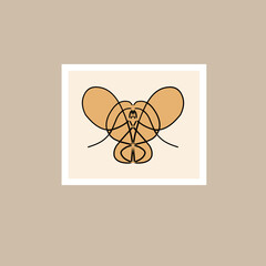 Simple animal icon vector, illustration of an background