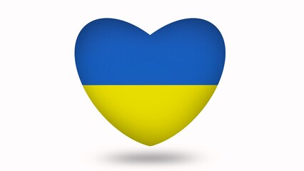 Ukraine flag love shape praying concept  illustration , Pray for Ukraine concept background, 