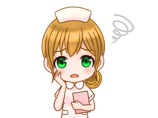 困るナースのイラスト素材