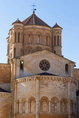 Fototapeta na wymiar Dome of the Collegiate Church of Toro (Collegiate Church of Santa María la Mayor) in Zamora. Spain