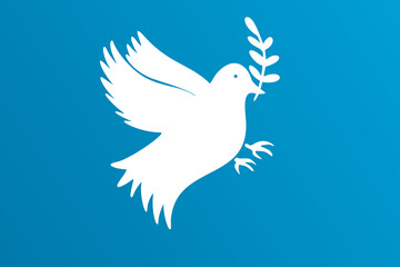 No war. Lettering. Peace sign. World peace. Stop war. Dove of peace.
