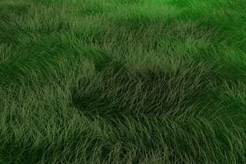 rendering of a 3d illustration of rough grass