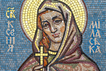 Mosaic icon of Saint Xenia the Roman