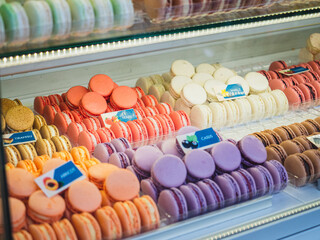 Delicious and colorful Macarons in Paris, France