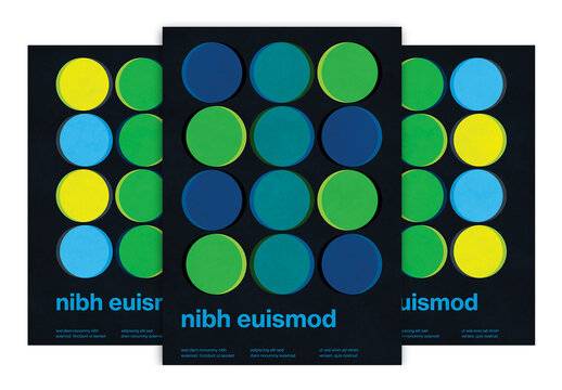 Minimalistic Geometric Poster Layout with Colorful Circles Shape