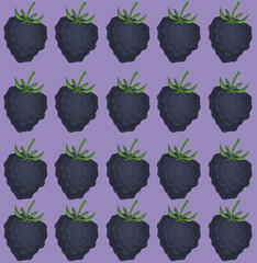 illustration of blackberry seamless pattern for printing on tablecloth, gift paper, for printing on clothes, dishes, textiles, home goods.
