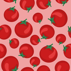 illustration of a seamless patern tomato for printing on a tablecloth, gift paper, for printing on clothes, dishes, textiles, home goods.
