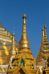 Shwedagon Pagoda, the most sacred Buddhist pagoda and religious site in Yangon, Myanmar, Burma