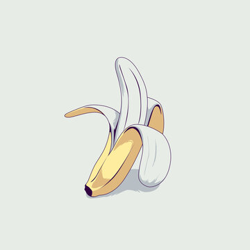 vector banana that you can use as poster material or t-shirt screen printing