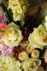 Beutiful and colorful bouquet of flowers, spring 