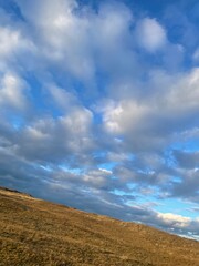 clouds over the mountains