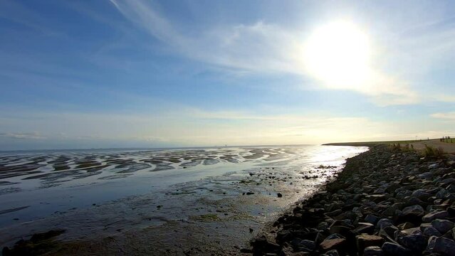 Rocky shore on the island of Ameland