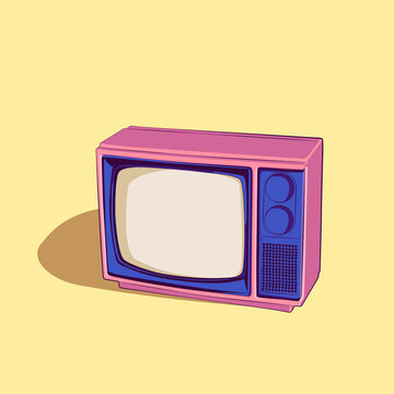 classic vector television perfect for posters, merchandise and prints