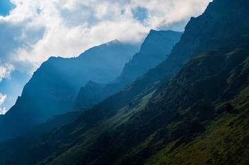 Cloudy sky over chegema mountains.