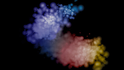 Color gradient dots blur make up