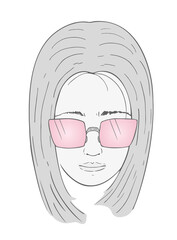 Cool woman with sunglasses