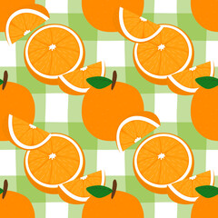 seamless background with oranges. Orange with seamless background. Seamless orange pattern. Fruit vector. Wrapping paper pattern. Patterns for decoration.