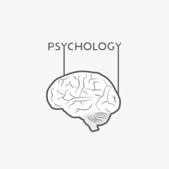 Psychology brain symbol