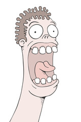 Crazy open mouth draw