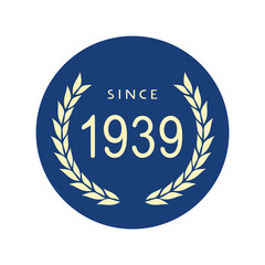 Obraz premium Since 1939 year symbol