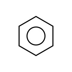Nut screw icon in line style