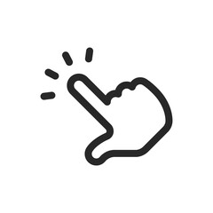 Fototapeta premium Hand clicking icon. Finger pointer pictogram. Click tap vector symbol.