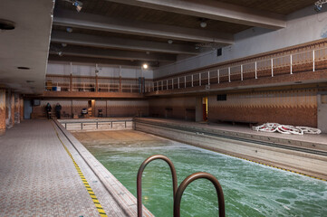 Fototapeta na wymiar Historic swimming pool in the center of Poland