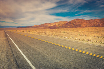 Fototapeta na wymiar Road Through Death Valley National Park, California