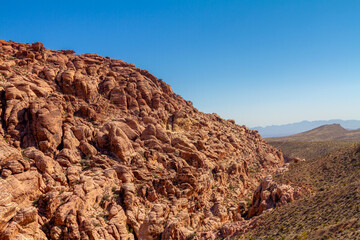 View of valley in Red Rock Canyon, Nevada