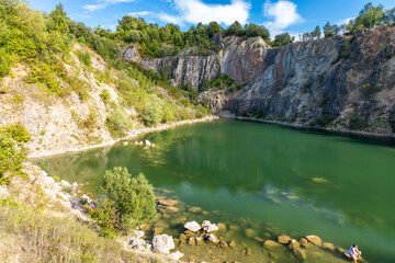 flooded former mine near Benatina, Sobrance District, Kosice Region, Slovakia