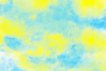Fototapeta na wymiar Yellow blue abstract watercolor background