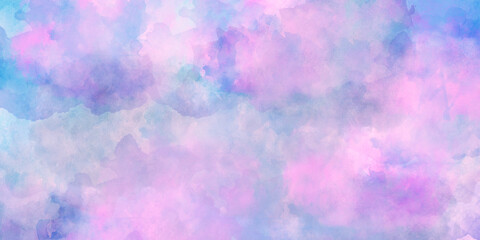 Abstract watercolor background in pink blue colors
