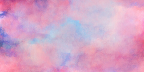Abstract watercolor background in pink blue colors