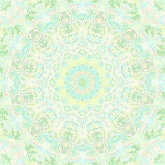 Groovy Trippy Boho Hippie Abstract Digital Symmetrical Mandala Art