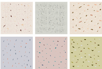 A set of abstract backgrounds in the style of terrasso. Used in web design, patterns, postcards, banners.


