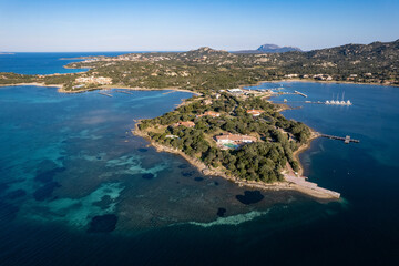 Sardegna: veduta aerea di Punta Asfodeli, nei pressi di Olbia.
